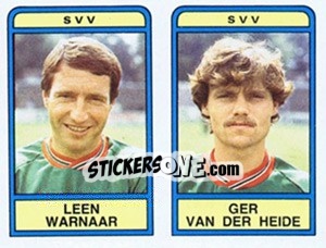 Sticker Leen Warnaar / Ger van der Heide - Voetbal 1983-1984 - Panini