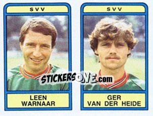 Sticker Leen Warnaar / Ger van der Heide - Voetbal 1983-1984 n. 398 - Panini