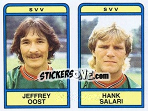 Sticker Jeffrey Oost / Hank Salari - Voetbal 1983-1984 - Panini