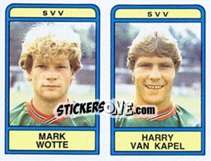 Sticker Mark Woote / Harry van Kapel - Voetbal 1983-1984 - Panini