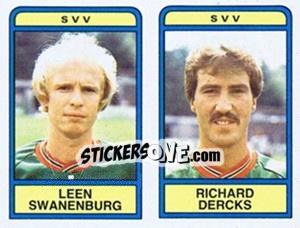 Sticker Leen Swanenburg / Richard Dercks - Voetbal 1983-1984 - Panini