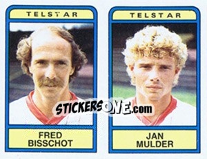 Sticker Fred Bisschot / Jan Mulder - Voetbal 1983-1984 n. 404 - Panini