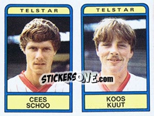 Sticker Cees Schoo / Koos Kuut - Voetbal 1983-1984 n. 405 - Panini