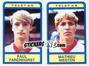 Sticker Paul Farenhorst / Mathieu Niesten - Voetbal 1983-1984 - Panini