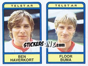 Sticker Ben Haverkort / Floor Buma - Voetbal 1983-1984 n. 408 - Panini