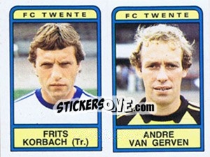 Figurina Frits Korbach / Andre van Gerven - Voetbal 1983-1984 - Panini
