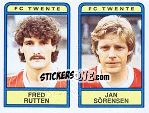 Sticker Fred Rutten / Jan Sorensen - Voetbal 1983-1984 n. 411 - Panini