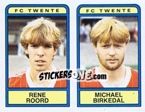 Sticker Rene Roord / Michael Birkedal - Voetbal 1983-1984 - Panini