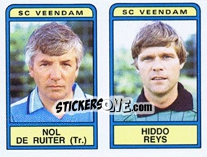 Sticker Nol de Ruiter / Hiddo Rey - Voetbal 1983-1984 n. 415 - Panini