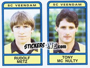 Sticker Rudolf Metz / Tony McNulty - Voetbal 1983-1984 n. 420 - Panini