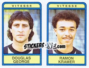 Sticker Douglas George / Ramon Kramer - Voetbal 1983-1984 - Panini