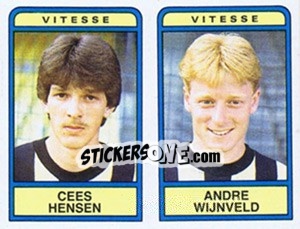 Sticker Cees Hensen / Andre Wijnveld - Voetbal 1983-1984 - Panini