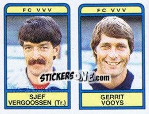 Sticker Sjef Vergoossen / Gerrit Vooys - Voetbal 1983-1984 - Panini