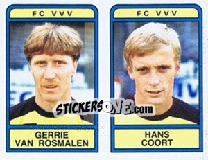 Sticker Gerrie van Rosmalen / Hans Coort - Voetbal 1983-1984 n. 429 - Panini