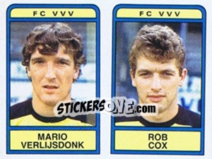 Sticker Mario Verlijsdonk / Rob Cox - Voetbal 1983-1984 n. 430 - Panini