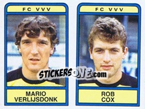 Sticker Mario Verlijsdonk / Rob Cox - Voetbal 1983-1984 - Panini