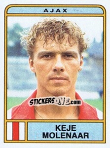 Sticker Keje Molenaar - Voetbal 1983-1984 - Panini