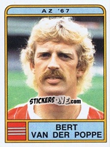 Sticker Bert van der Poppe - Voetbal 1983-1984 - Panini