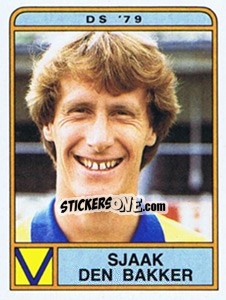 Sticker Sjaak den Bakker - Voetbal 1983-1984 - Panini