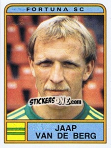 Sticker Jaap van de Berg - Voetbal 1983-1984 - Panini