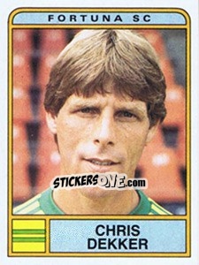 Sticker Chris Dekker - Voetbal 1983-1984 - Panini