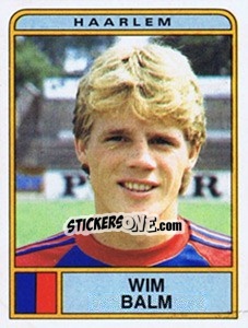 Sticker Wim Balm - Voetbal 1983-1984 - Panini