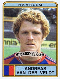 Sticker Andreas van der Veldt - Voetbal 1983-1984 - Panini