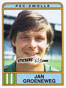 Sticker Jan Groeneweg - Voetbal 1983-1984 - Panini