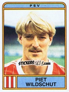 Sticker Piet Wildschut - Voetbal 1983-1984 - Panini