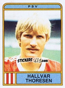 Sticker Hallvar Thoresen - Voetbal 1983-1984 - Panini