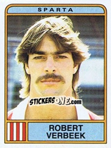 Sticker Robert Verbeek - Voetbal 1983-1984 - Panini