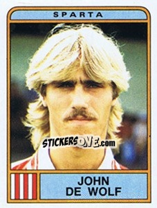 Sticker John de Wolf - Voetbal 1983-1984 - Panini