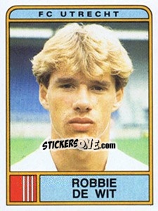 Sticker Robbie de Wit - Voetbal 1983-1984 - Panini