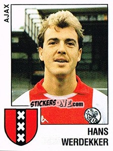 Sticker Hans Werdekker - Voetbal 1988-1989 - Panini