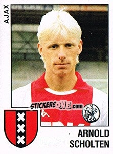 Sticker Arnold Scholten - Voetbal 1988-1989 n. 16 - Panini