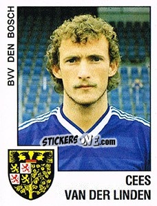 Sticker Cees van der Linden - Voetbal 1988-1989 - Panini