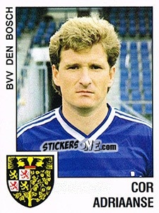 Sticker Cor Adriaanse - Voetbal 1988-1989 - Panini