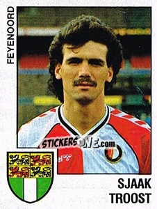 Sticker Sjaak Troost - Voetbal 1988-1989 - Panini