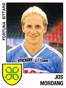 Sticker Jos Mordang - Voetbal 1988-1989 n. 64 - Panini