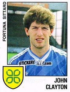 Sticker John Clayton - Voetbal 1988-1989 - Panini