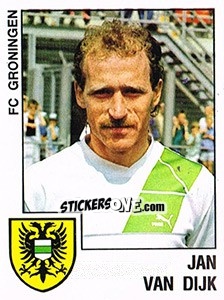 Sticker Jan van Dijk - Voetbal 1988-1989 n. 80 - Panini
