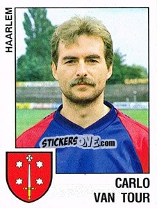 Sticker Carlo van Tour - Voetbal 1988-1989 - Panini