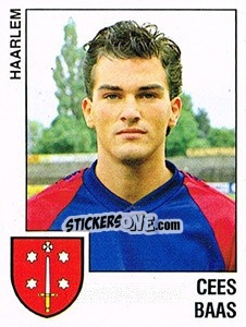 Sticker Cees Baas - Voetbal 1988-1989 - Panini