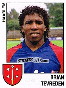 Sticker Brian Tevreden - Voetbal 1988-1989 - Panini