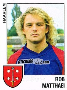Sticker Rob Matthaei - Voetbal 1988-1989 - Panini