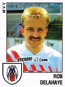 Sticker Rob Delahaye - Voetbal 1988-1989 - Panini