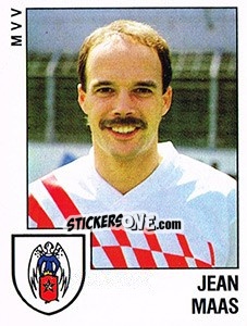 Sticker Jean Maas - Voetbal 1988-1989 - Panini