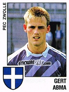 Sticker Gert Abma - Voetbal 1988-1989 - Panini