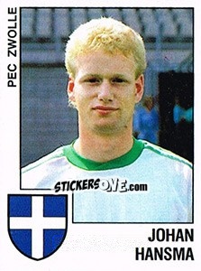 Sticker Johan Hansma - Voetbal 1988-1989 - Panini