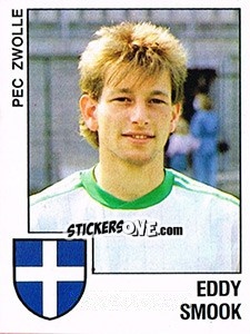 Sticker Eddy Smook - Voetbal 1988-1989 - Panini